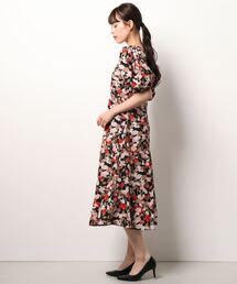TED BAKER オフショル 花柄 フレア ワンピース ドレス ネイビー TED BAKER - 新品 希少 日本未入荷 テッドベイカー お花柄