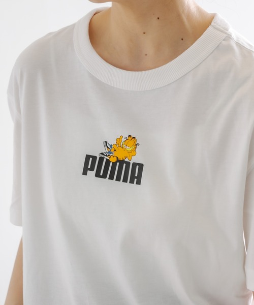 PUMA（プーマ）の「【PUMA×GARFIELD (ガーフィールド)】コラボTシャツ（Tシャツ/カットソー・レディース・ホワイト/ブラック・MEDIUM）」の18枚目の写真
