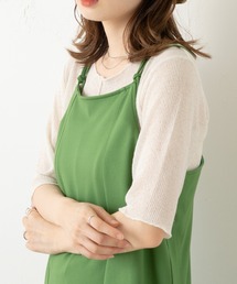 Kastane | 【WEB限定カラーあり】シアーリブ5分袖Tee(Tシャツ/カットソー)