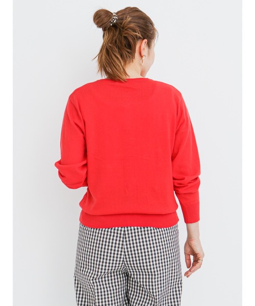 Lugnoncure(ルノンキュール)の「コットン天竺クルーネックカーディガン(カーディガン/ボレロ・レディース・ブラック/レッド/オフホワイト/グリーン・フリ-)」の11枚目の写真