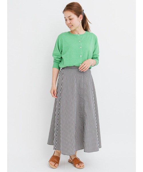 Lugnoncure(ルノンキュール)の「コットン天竺クルーネックカーディガン(カーディガン/ボレロ・レディース・ブラック/レッド/オフホワイト/グリーン・フリ-)」の9枚目の写真