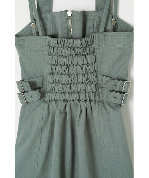 MOUSSY（マウジー）の「HALTER NECK JUMPER スカート（ジャンパースカート・レディース・ライトカーキ/キナリ/ブラック・2/1）」の13枚目の写真