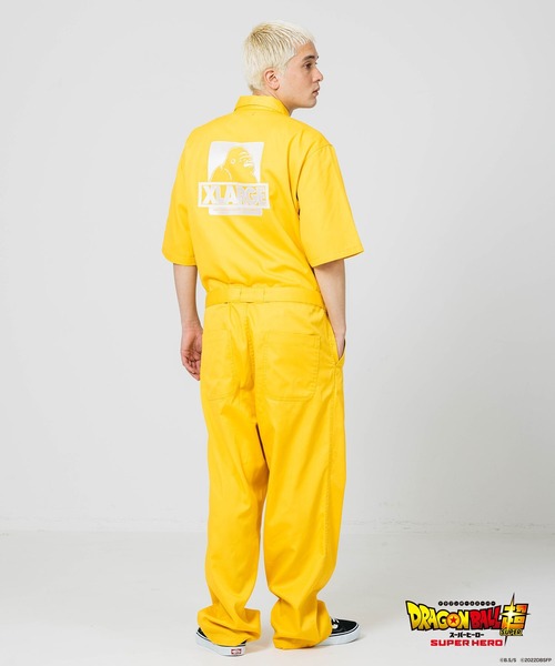 XーLARGE×DRAGON BALL ツナギ　イエロー　オーバーオール XLARGE（エクストララージ）の「XLARGE x DRAGON BALL CAPSULE CORP
