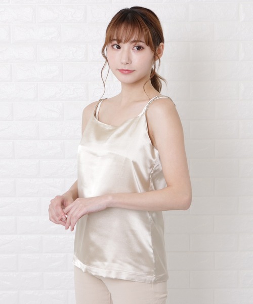 セール】サテンキャミソール（Tシャツ/カットソー）｜Lace Ladies