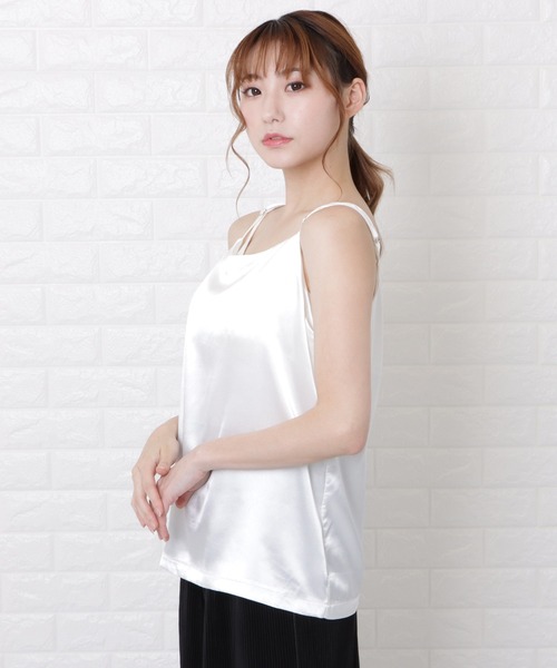 セール】サテンキャミソール（Tシャツ/カットソー）｜Lace Ladies