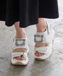 KOBE LETTUCE | ビジューベルクロサンダル(サンダル)