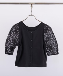 PAPAVER（パパヴェル）の「【papaver】袖オーガンジーｘテレコBL（シャツ/ブラウス）」