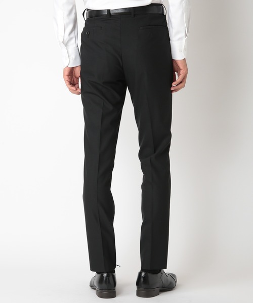 CROWDED CLOSET（クラウデッドクローゼット）の「NARROW TW綾ブラックスーツ/別売りベストあり/2ピースビジネスセットアップスーツ（スーツセット・メンズ・ブラック・01/02/03/04）」の10枚目の写真