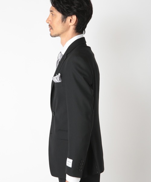 CROWDED CLOSET（クラウデッドクローゼット）の「NARROW TW綾ブラックスーツ/別売りベストあり/2ピースビジネスセットアップスーツ（スーツセット・メンズ・ブラック・01/02/03/04）」の18枚目の写真