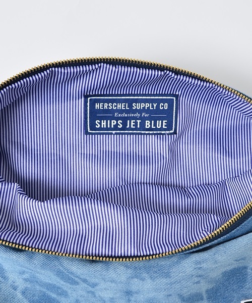 SHIPS JET BLUE（シップスジェットブルー）の「HERSCHEL×SHIPS JET BLUE: ゛CARTER L゛ デニムクラッチバッグ■（クラッチバッグ・メンズ・ネイビー/ライトブルー・ONESIZE）」の11枚目の写真
