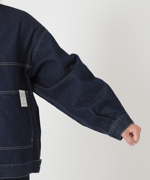 セール】オーバーサイズ デニムトラッカージャケット（デニム