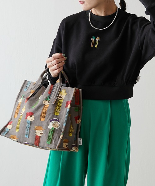 ear PAPILLONNER（イアパピヨネ）の「【PEZ (ペッツ)×ear】ショート丈スウェット（スウェット・レディース・ブラック/ブラウン・FREE）」の2枚目の写真