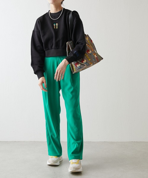 ear PAPILLONNER（イアパピヨネ）の「【PEZ (ペッツ)×ear】ショート丈スウェット（スウェット・レディース・ブラック/ブラウン・FREE）」の9枚目の写真