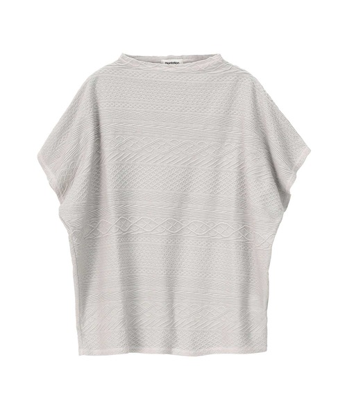 Plantation（プランテーション）の「ケーブルボーダー/タンクトップ（タンクトップ・レディース・ライトグレー/ネイビー/ピンク・M size）」の2枚目の写真