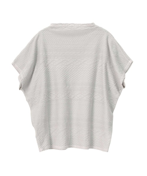 Plantation（プランテーション）の「ケーブルボーダー/タンクトップ（タンクトップ・レディース・ライトグレー/ネイビー/ピンク・M size）」の4枚目の写真