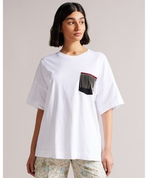 Ted Baker | ARIOSO フリンジポケット ホワイトTシャツ(Tシャツ/カットソー)