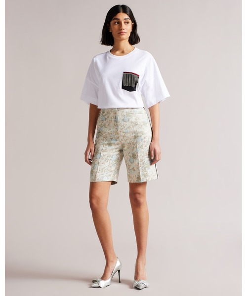Ted Baker(テッドベーカー)の「ARIOSO フリンジポケット ホワイトTシャツ(Tシャツ/カットソー・レディース・ホワイト・S/M)」の6枚目の写真