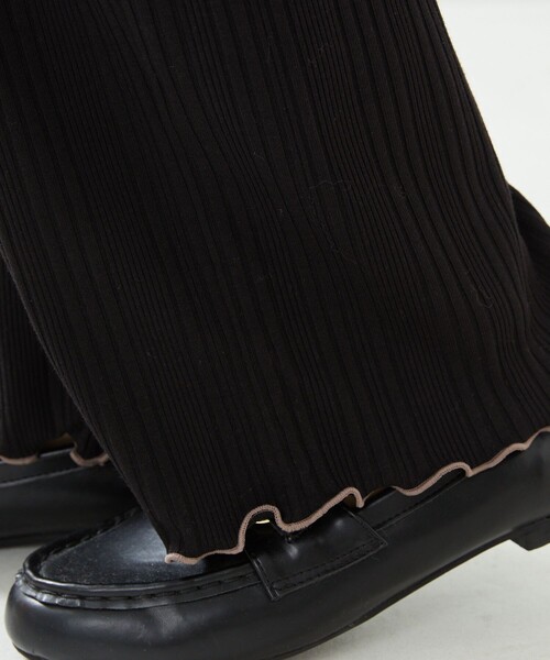 FREAK'S STORE(フリークスストア)の「【プチシリーズ】メローリブカットパンツ【WEB限定】(その他パンツ・レディース・ブラック/グレー/ピンク/グリーン/ライトグリーン・フリ-)」の12枚目の写真