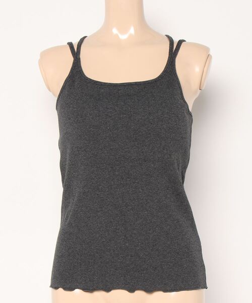 ikka（イッカ）の「テレコカップ付きキャミソール（キャミソール・レディース・ピンク系その他/ベージュ/チャコールグレー・M/L）」の6枚目の写真