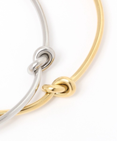 GLOBAL WORK（グローバルワーク）の「ステンレスノットバングル/UNISEXアクセサリー/299758（バングル/リストバンド・レディース・ブラック/シルバー/ゴールド・FREE）」の6枚目の写真