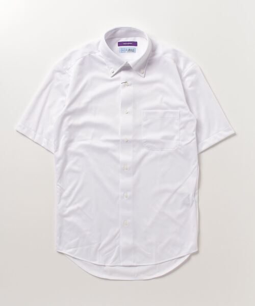 Perfect Suit FActory（パーフェクトスーツファクトリー）の「【完全ノーアイロン】半袖アイシャツ　スムース　ホワイト（ビジネスシャツ・メンズ・ホワイト・M/L/LL/3L/S）」の4枚目の写真