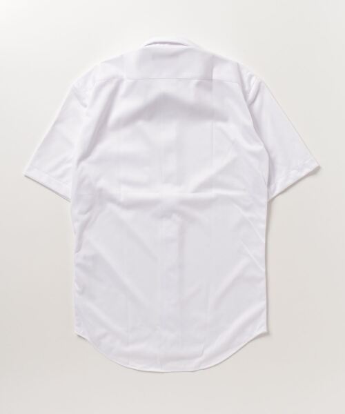 Perfect Suit FActory（パーフェクトスーツファクトリー）の「【完全ノーアイロン】半袖アイシャツ　スムース　ホワイト（ビジネスシャツ・メンズ・ホワイト・M/L/LL/3L/S）」の5枚目の写真