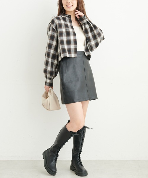 FREE'S MART（フリーズマート）の「レースアップロングブーツ（ブーツ・レディース・ブラック・MEDIUM/SMALL）」の6枚目の写真