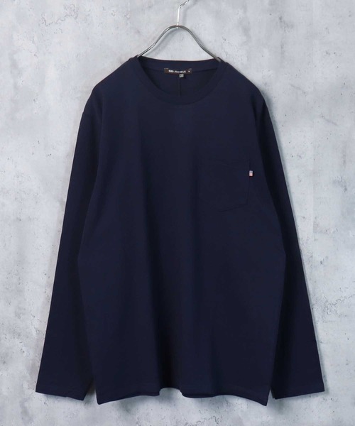 SHI-JYOMAN(シジョマン)の「【USコットン100%】ポケ付き無地長袖Tシャツ(Tシャツ/カットソー・メンズ・ベージュ系1/ブラック/ブルー/オフホワイト/チャコール/ホワイト系1/ホワイト系/グレー系1/ネイビー/ベージュ/ベージュ系/ブラック系/ネイビー系/ダークグリーン系/スモークピンク/ダークグリーン/ブラウン/グレー系/ブラウン系/杢グレー・M/L/XL)」の17枚目の写真