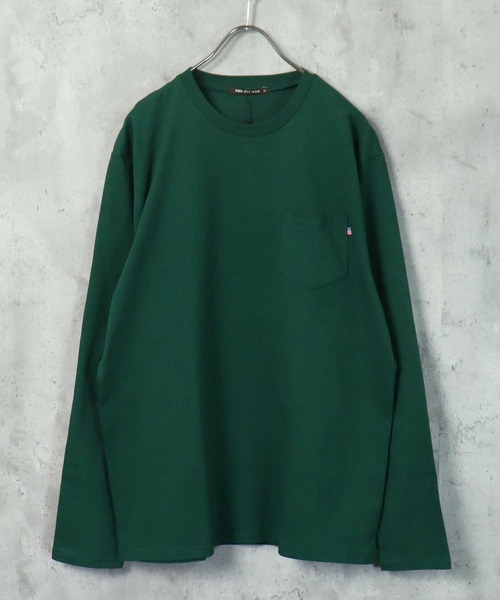 SHI-JYOMAN(シジョマン)の「【USコットン100%】ポケ付き無地長袖Tシャツ(Tシャツ/カットソー・メンズ・ベージュ系1/ブラック/ブルー/オフホワイト/チャコール/ホワイト系1/ホワイト系/グレー系1/ネイビー/ベージュ/ベージュ系/ブラック系/ネイビー系/ダークグリーン系/スモークピンク/ダークグリーン/ブラウン/グレー系/ブラウン系/杢グレー・M/L/XL)」の15枚目の写真