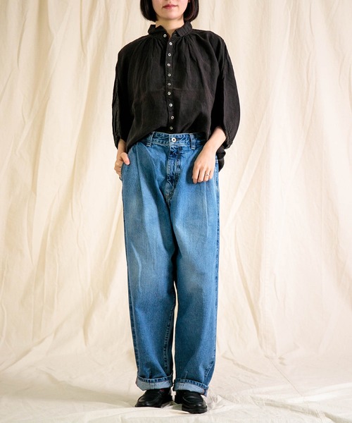 Brocante / ブロカント] 12ozリングデニム アンプリッセパンツ