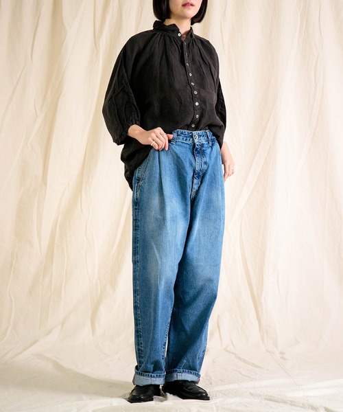 Brocante / ブロカント] 12ozリングデニム アンプリッセパンツ