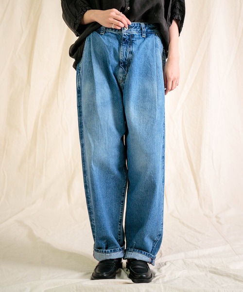 Brocante / ブロカント] 12ozリングデニム アンプリッセパンツ（デニム