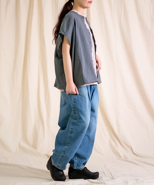 Brocante / ブロカント] 12ozリングデニム アンプリッセパンツ