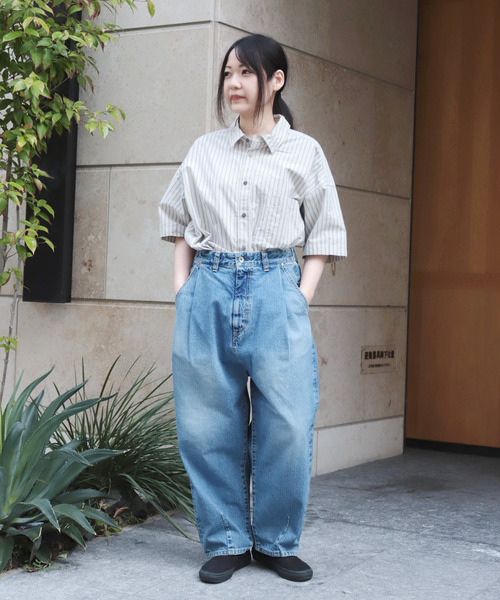 Brocante / ブロカント] 12ozリングデニム アンプリッセパンツ（デニム