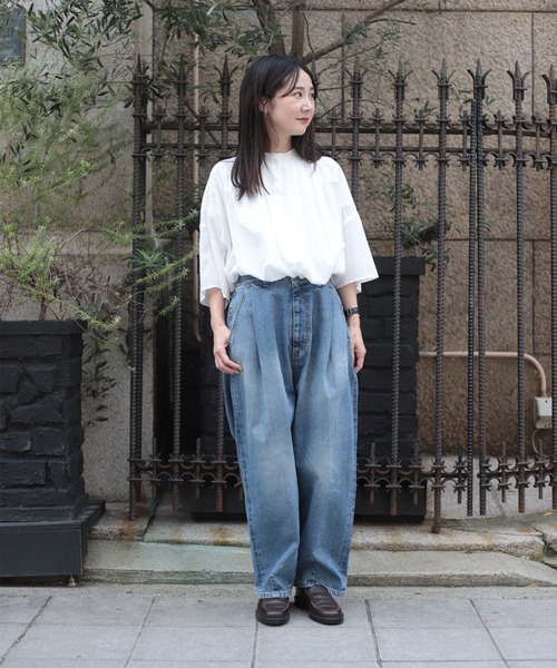 Brocante / ブロカント] 12ozリングデニム アンプリッセパンツ