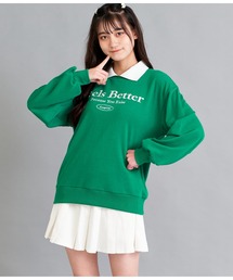 ANAP GｉRL（アナップガール）の「エリ付き刺繍スウェットトップス（スウェット・キッズ）」