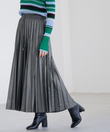 yuw | タフタプリーツスカート　168195(スカート)