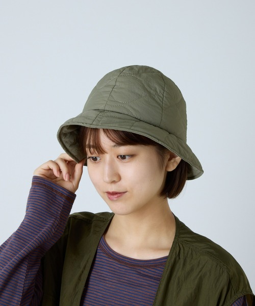 CIAOPANIC TYPY（チャオパニックティピー）の「中綿キルティングバケットハット（ハット・メンズ・オレンジ/ブラック/カーキ・ONE SIZE）」の4枚目の写真