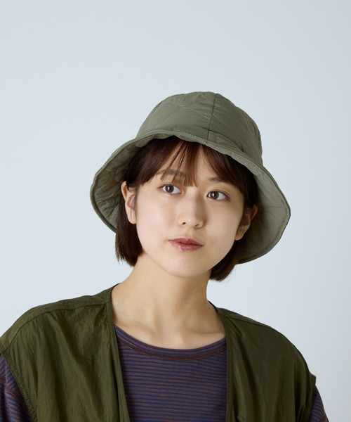 CIAOPANIC TYPY（チャオパニックティピー）の「中綿キルティングバケットハット（ハット・メンズ・オレンジ/ブラック/カーキ・ONE SIZE）」の5枚目の写真