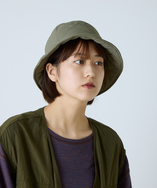 CIAOPANIC TYPY（チャオパニックティピー）の「中綿キルティングバケットハット（ハット・メンズ・オレンジ/ブラック/カーキ・ONE SIZE）」の6枚目の写真