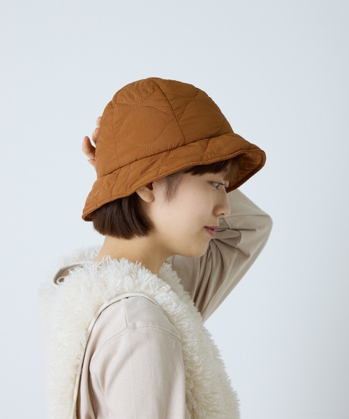 CIAOPANIC TYPY（チャオパニックティピー）の「中綿キルティングバケットハット（ハット・メンズ・オレンジ/ブラック/カーキ・ONE SIZE）」の10枚目の写真