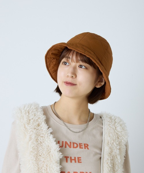 CIAOPANIC TYPY（チャオパニックティピー）の「中綿キルティングバケットハット（ハット・メンズ・オレンジ/ブラック/カーキ・ONE SIZE）」の11枚目の写真