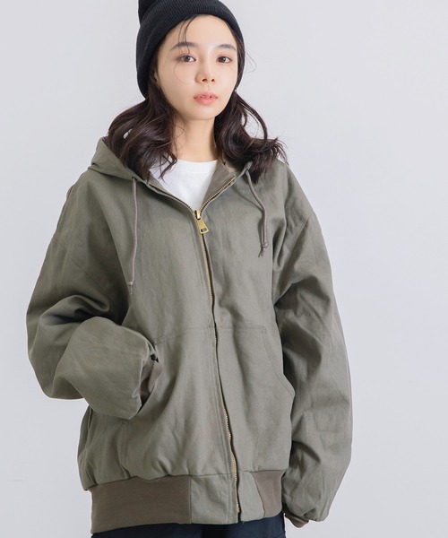 Dita Muaj.(ディータムアージュ)の「ダックブルゾンフードジャケット(Tシャツ/カットソー・レディース・カーキ/ブラック・FREE)」の11枚目の写真