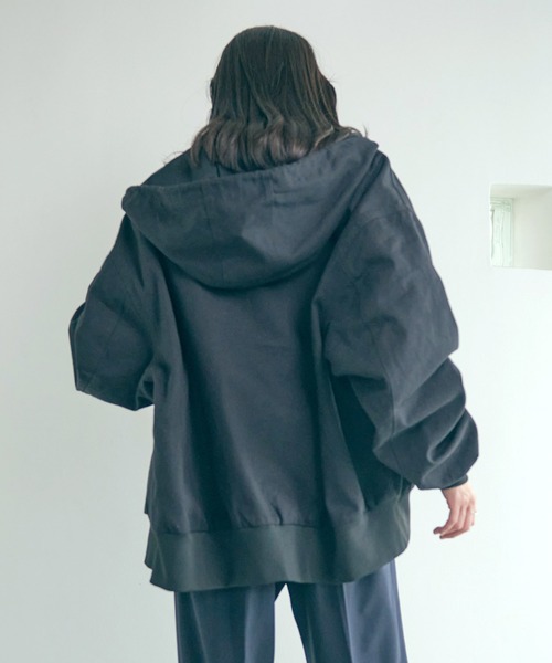 Dita Muaj.(ディータムアージュ)の「ダックブルゾンフードジャケット(Tシャツ/カットソー・レディース・カーキ/ブラック・FREE)」の14枚目の写真