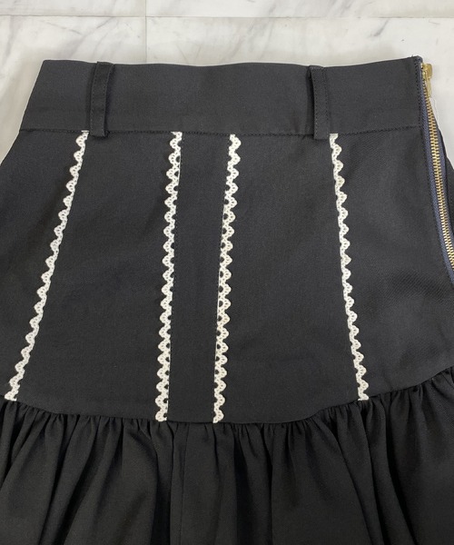 Swankiss（スワンキス）の「SX georgette whip S/K（スカート・レディース・ホワイト/ブラック・FREE）」の7枚目の写真