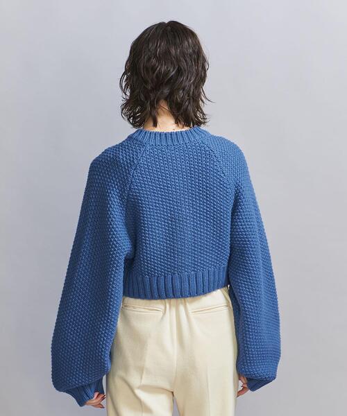 BEAUTY&YOUTH UNITED ARROWS（ビューティーアンドユースユナイテッドアローズ）の「ウールアクリル カノコ ショート カーディガン（カーディガン/ボレロ・レディース・コバルトブルー/オフホワイト/ブラック・FREE）」の6枚目の写真