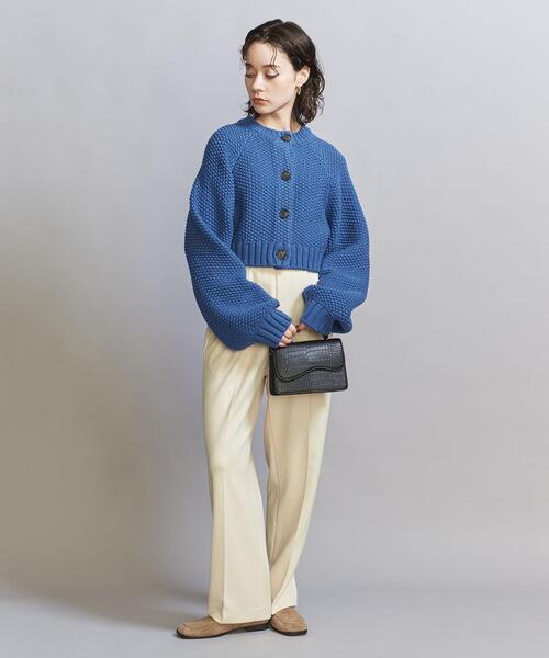 BEAUTY&YOUTH UNITED ARROWS（ビューティーアンドユースユナイテッドアローズ）の「ウールアクリル カノコ ショート カーディガン（カーディガン/ボレロ・レディース・コバルトブルー/オフホワイト/ブラック・FREE）」の8枚目の写真
