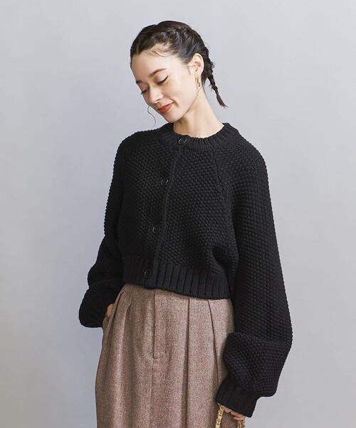 BEAUTY&YOUTH UNITED ARROWS（ビューティーアンドユースユナイテッドアローズ）の「ウールアクリル カノコ ショート カーディガン（カーディガン/ボレロ・レディース・コバルトブルー/オフホワイト/ブラック・FREE）」の13枚目の写真