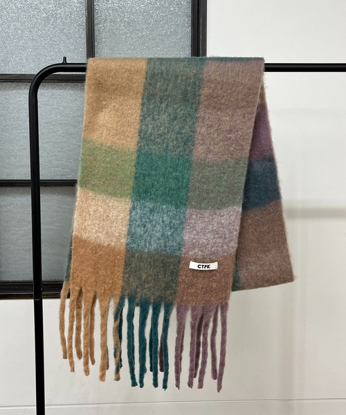 CAPRICIEUX LE'MAGE（カプリシューレマージュ）の「シャギーチェックストール（ストール/ショール・レディース・イエロー/ピンク・FREE）」の11枚目の写真