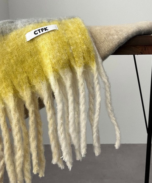 CAPRICIEUX LE'MAGE（カプリシューレマージュ）の「シャギーチェックストール（ストール/ショール・レディース・イエロー/ピンク・FREE）」の7枚目の写真